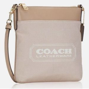 Coach Badge Jacquard Kitt Crossbody